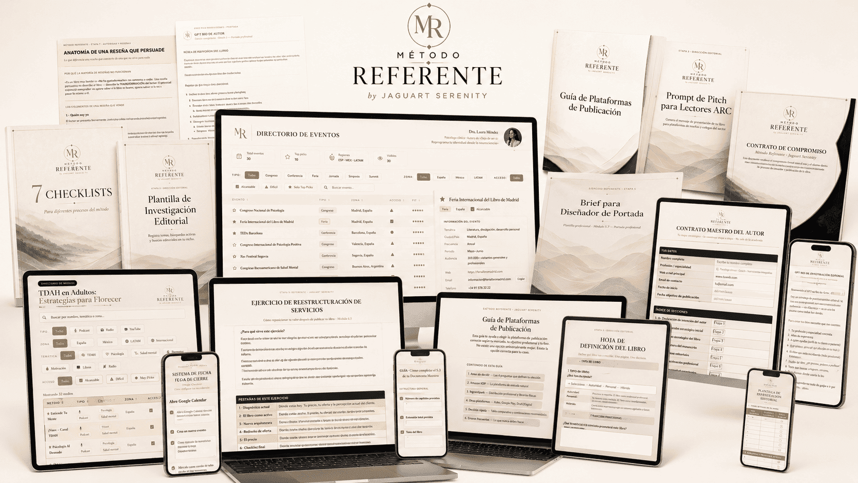 Plantillas, documentos y herramientas incluidas en Método Referente