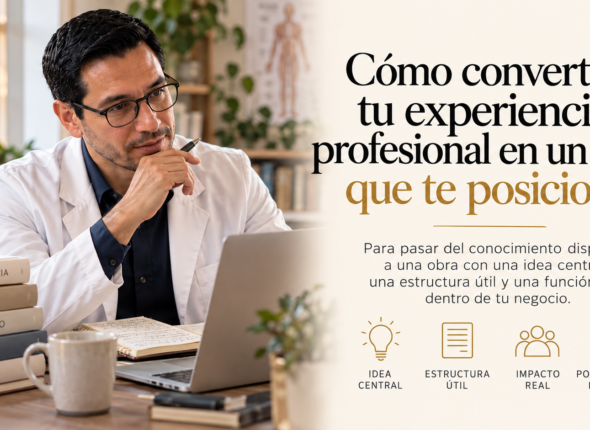 ómo convertir tu experiencia profesional en un libro que te posicione El proceso para pasar del conocimiento disperso a una obra con una idea central, una estructura útil y una función dentro de tu negocio