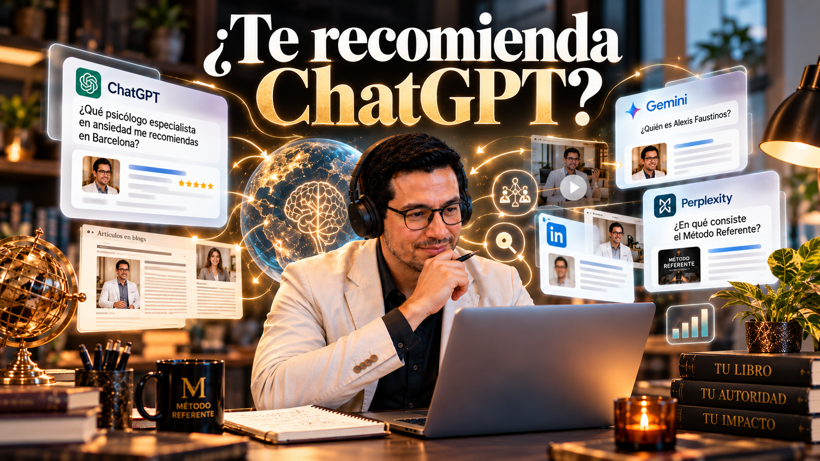 Cómo saber si ChatGPT te recomienda: profesional de la salud en su consulta en Barcelona
